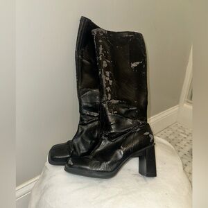 Black Leather Esprit Boots